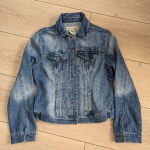 Vintage Y2K Paris Blues Jean Jacket Womens Medium, Spring, Costal, Casual